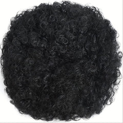 Kinky Curly Afro Puff Ponytail Bun Hair Piece - Burgundy