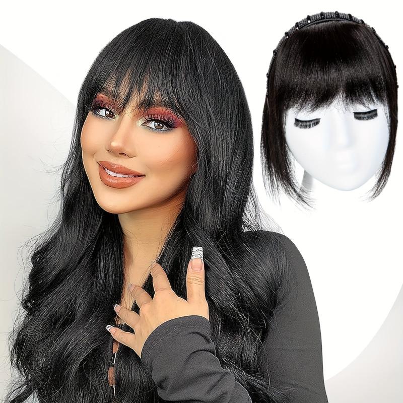 Clip In Human Hair Bangs Wispy Bangs Fringe Hairpieces