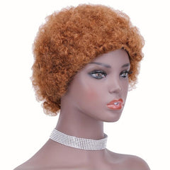 Short Kinky Afro Curly Human Hair Wigs Natural Curly Pixie Cut Wig