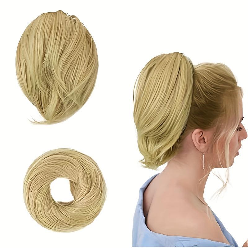 Straight Synthetic Bun Ponytail Extension Hair Accessory