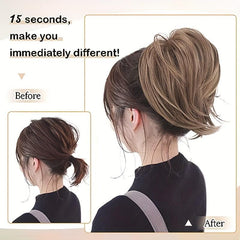 Straight Synthetic Bun Ponytail Extension Hair Accessory