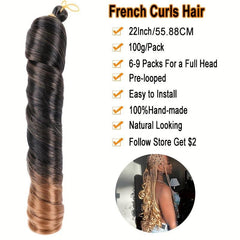 Loose Wave Braiding Hair Extensions Pre Stretched Curly Ends Braids Crochet Hair