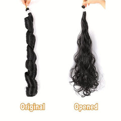 Loose Wave Braiding Hair Extensions Pre Stretched Curly Ends Braids Crochet Hair
