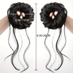 2pcs Messy Curly Hair Band Synthetic Hair Pieces for Women and Girls