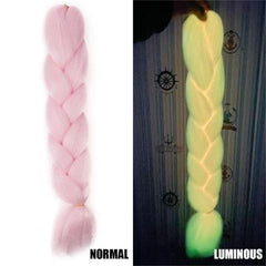 Luminous Three Strand Braid Hair Pieces Synthetic Crochet Hair Extensions 60