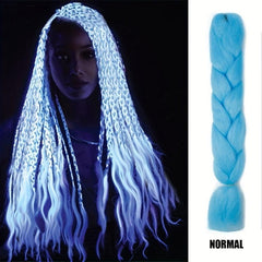 Luminous Three Strand Braid Hair Pieces Synthetic Crochet Hair Extensions 60