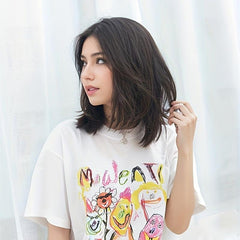 Short Straight Hair Pieces U Shaped Synthetic Clip In Hair Extensions