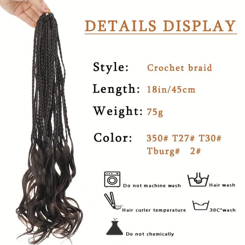 45 72 Cm French Curl Crochet Braids Extensions Box Braids Crochet