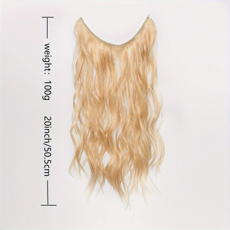 Wavy Hair Pieces Synthetic Line Hair Extensions Natural Look