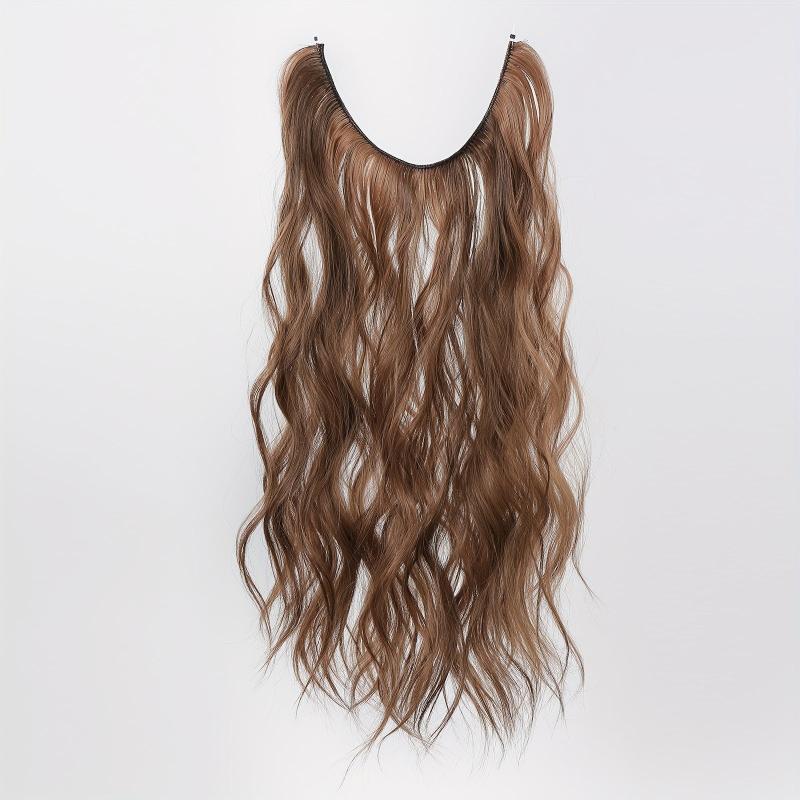 Wavy Hair Pieces Synthetic Line Hair Extensions Natural Look
