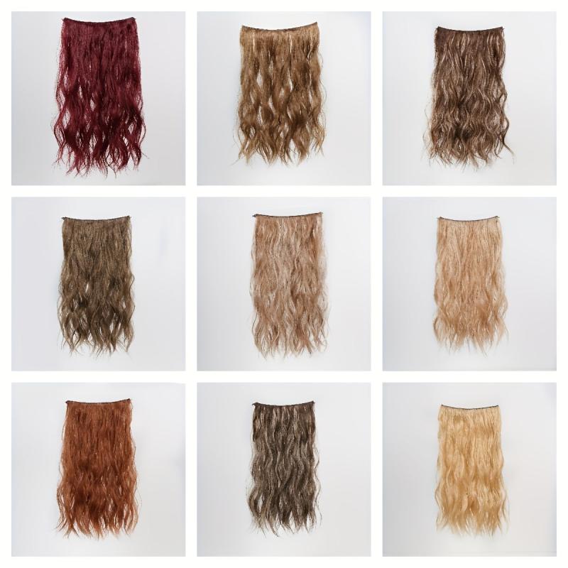 Wavy Hair Pieces Synthetic Line Hair Extensions Natural Look
