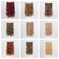 Wavy Hair Pieces Synthetic Line Hair Extensions Natural Look