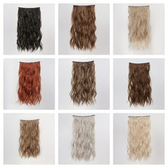 Wavy Hair Pieces Synthetic Line Hair Extensions Natural Look