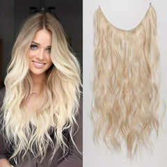 Wavy Hair Pieces Synthetic Line Hair Extensions Natural Look