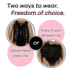 Small Claw Hair Clips Ponytail Hair Extension Drawstring 30 Pieces Synthetic