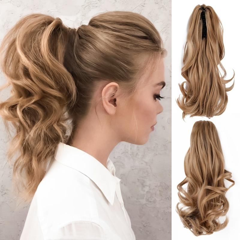 Small Claw Hair Clips Ponytail Hair Extension Drawstring 30 Pieces Synthetic