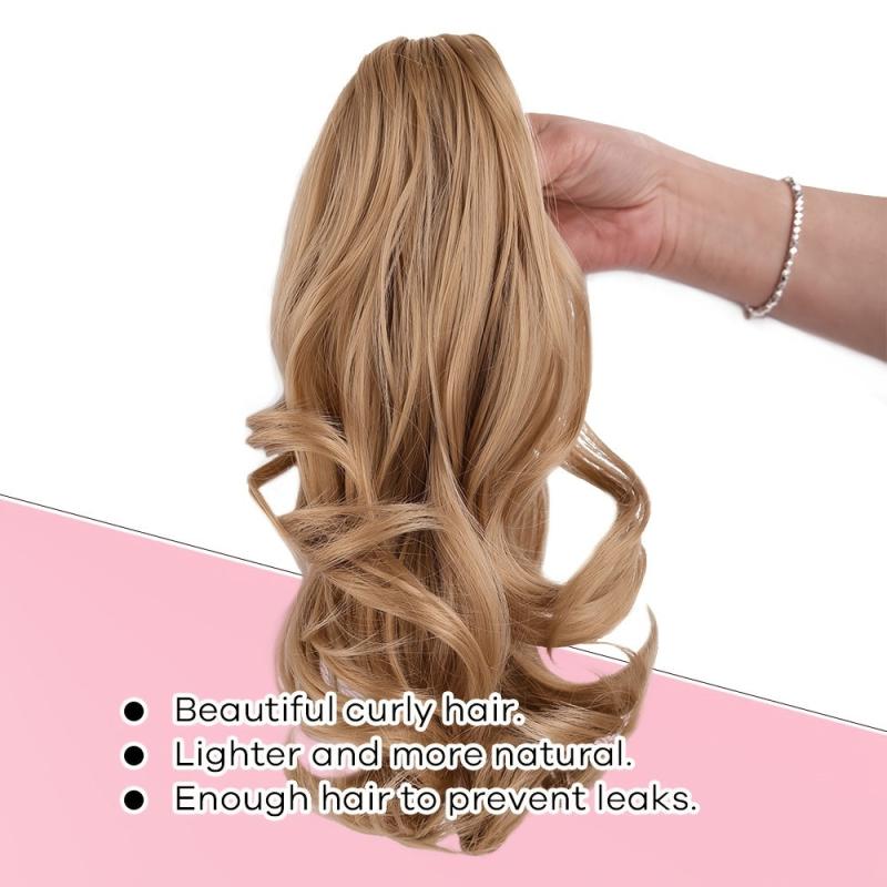 Small Claw Hair Clips Ponytail Hair Extension Drawstring 30 Pieces Synthetic