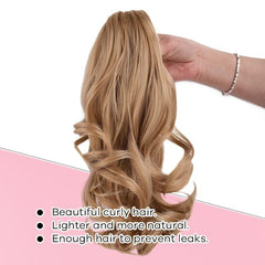 Small Claw Hair Clips Ponytail Hair Extension Drawstring 30 Pieces Synthetic