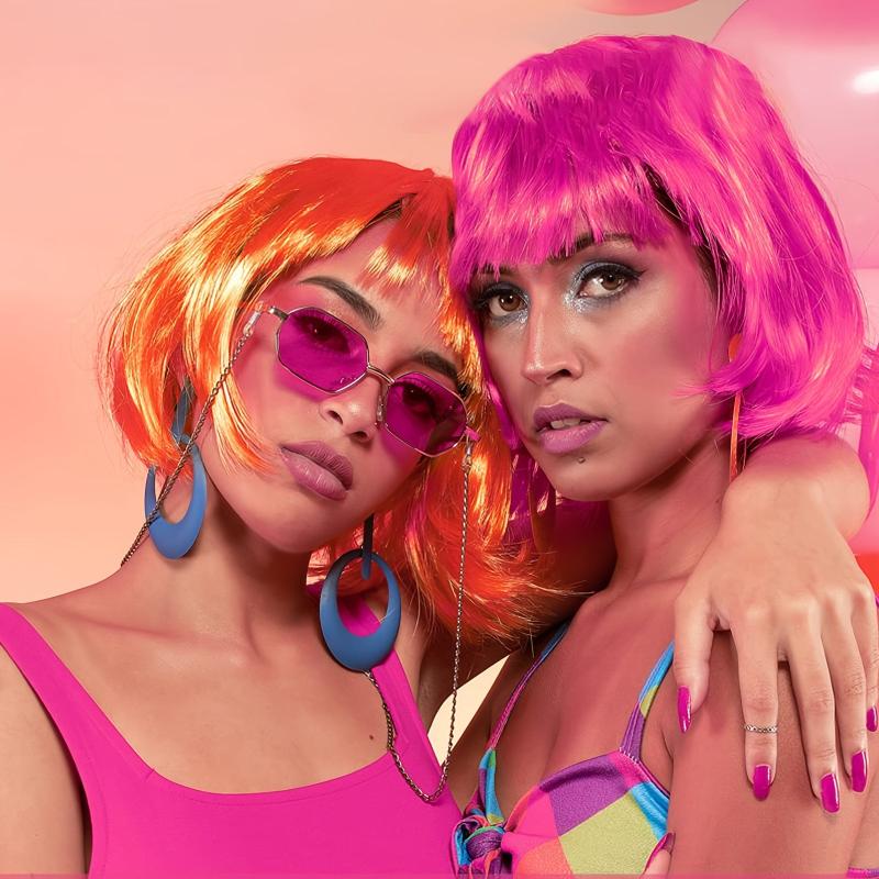Short Bob Colorful Party Wigs for Women Girls