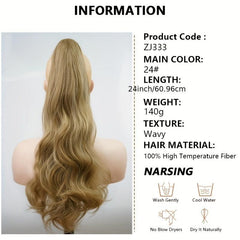 60 96 Cm Synthetic Hair Ponytail Extension Curly Wavy Claw Clip Ponytail Tails
