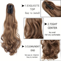 60 96 Cm Synthetic Hair Ponytail Extension Curly Wavy Claw Clip Ponytail Tails