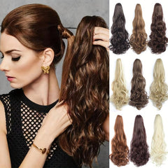 60 96 Cm Synthetic Hair Ponytail Extension Curly Wavy Claw Clip Ponytail Tails