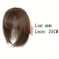 Synthetic Hair Topper with French Bangs for Women