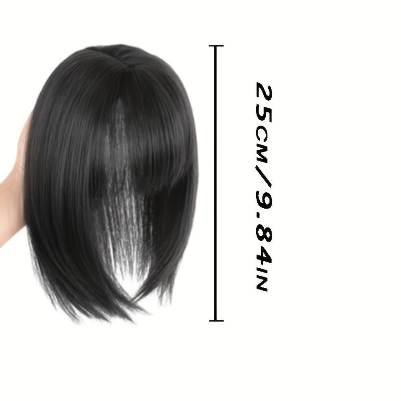 Synthetic Hair Topper with French Bangs for Women