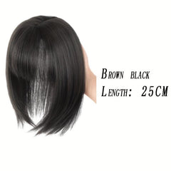 Synthetic Hair Topper with French Bangs for Women