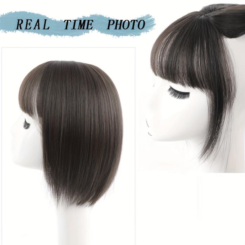 Synthetic Hair Topper with French Bangs for Women
