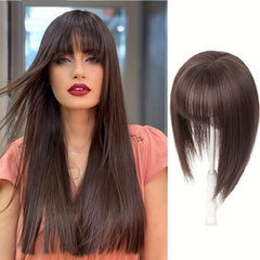 Synthetic Hair Topper with French Bangs for Women