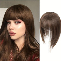Synthetic Hair Topper with French Bangs for Women