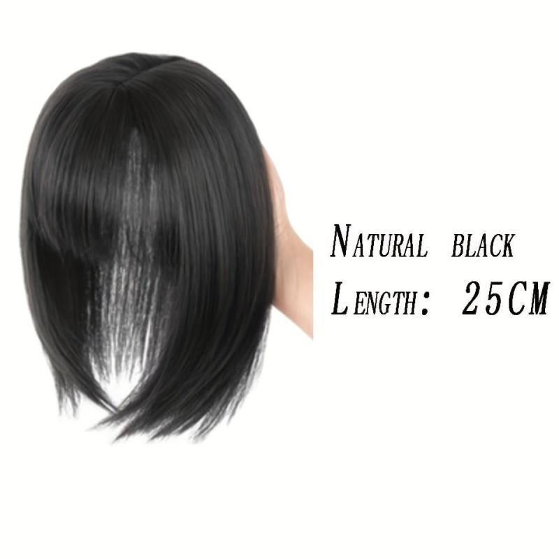 Synthetic Hair Topper with French Bangs for Women
