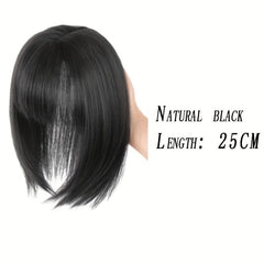 Synthetic Hair Topper with French Bangs for Women