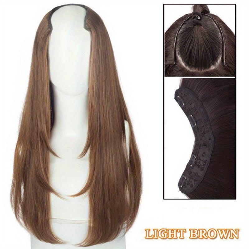 U Shape Clip In Hair Extension Long Wavy Synthetic Hair Piece for Women