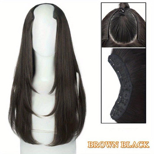 U Shape Clip In Hair Extension Long Wavy Synthetic Hair Piece for Women