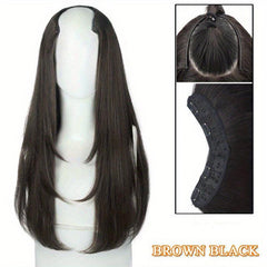 U Shape Clip In Hair Extension Long Wavy Synthetic Hair Piece for Women