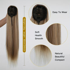 Long Straight Drawstring Ponytail Extensions