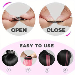 12 PCS Y2K Hair Extensions Clip In Party Highlights Hairpiece 55 88 Cm