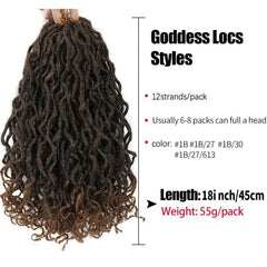 Faux Loc Crochet Hair 12 Strands Pack Spring Twist Hair Natural Curly Dreadlocks
