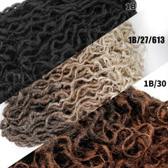 Faux Loc Crochet Hair 12 Strands Pack Spring Twist Hair Natural Curly Dreadlocks