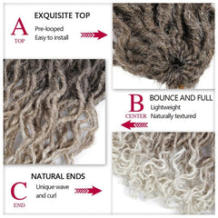 Faux Loc Crochet Hair 12 Strands Pack Spring Twist Hair Natural Curly Dreadlocks