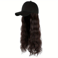 Long Wavy Hair Wigs With Baseball Cap - Women's Hat Wig Combo