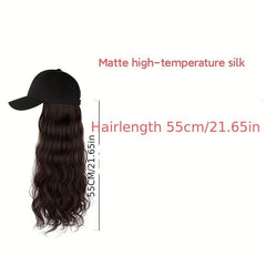 Long Wavy Hair Wigs With Baseball Cap - Women's Hat Wig Combo