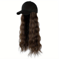 Long Wavy Hair Wigs With Baseball Cap - Women's Hat Wig Combo