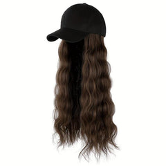 Long Wavy Hair Wigs With Baseball Cap - Women's Hat Wig Combo