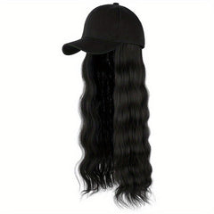 Long Wavy Hair Wigs With Baseball Cap - Women's Hat Wig Combo