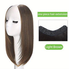Clip In U Shaped Hair Piece Long Straight Synthetic Extensions