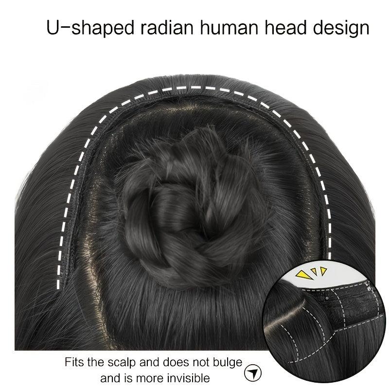Clip In U Shaped Hair Piece Long Straight Synthetic Extensions