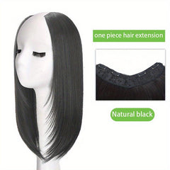 Clip In U Shaped Hair Piece Long Straight Synthetic Extensions